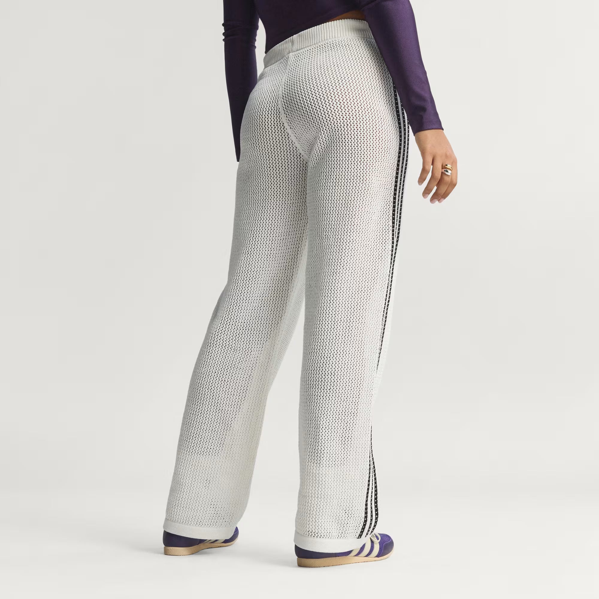 Knitted Crochet Firebird Adidas Track Pants