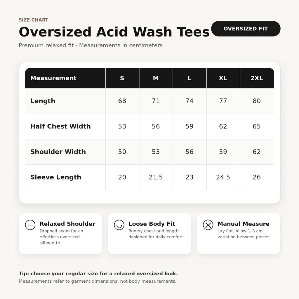 3-Pack Washed Oversized Tees
